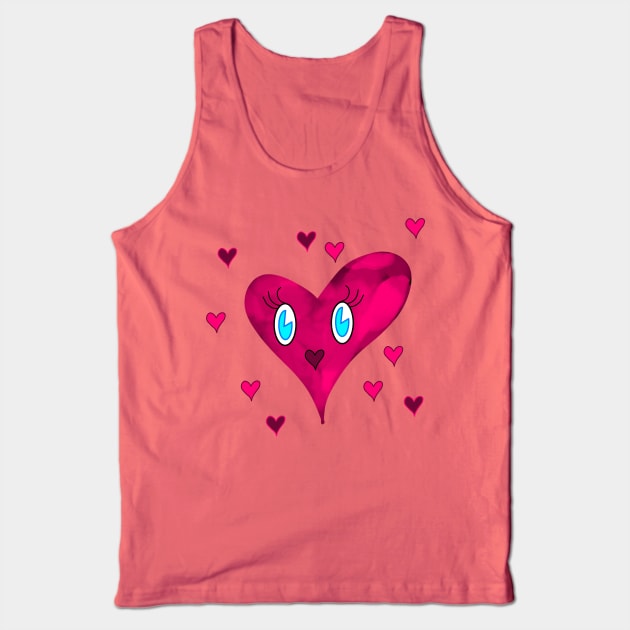 Herzchen the little red heart Tank Top by chowlet